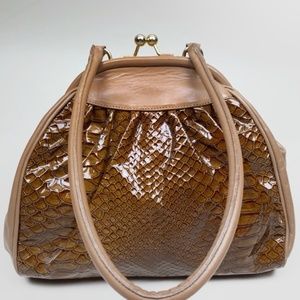 Nicoli Genuine Italian Leather Brown Satchel